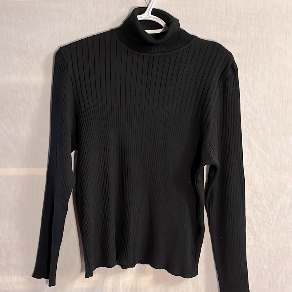 Antonelle Merino wool turtle neck black sweater size M